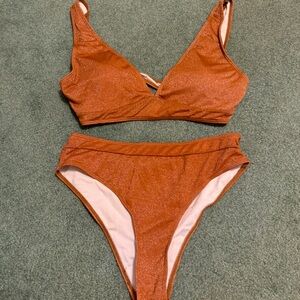 Shimmer high waisted bikini